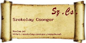 Szokolay Csongor névjegykártya